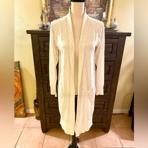 A New Day Long Cream Open Cardigan